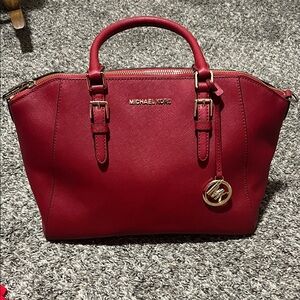 Michael Kors Cherry Red Satchel